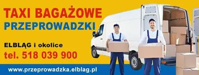 Przeprowadzki Elbląg, Transport Elbląg, Bagażówka, Wnoszenie Mebli i sprzętu AGD